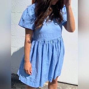 Shelter Mini Agnes Dress in Blue Delphinium